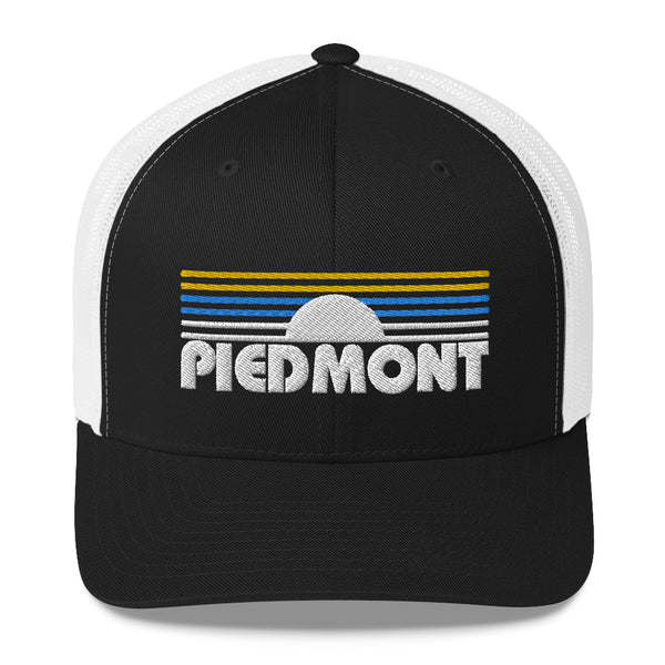 Piedmont Trucker Cap Black/White - Snappy Days Shop