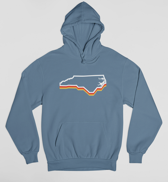 NC Retro Repeat Blue Hoodie - Snappy Days Shop