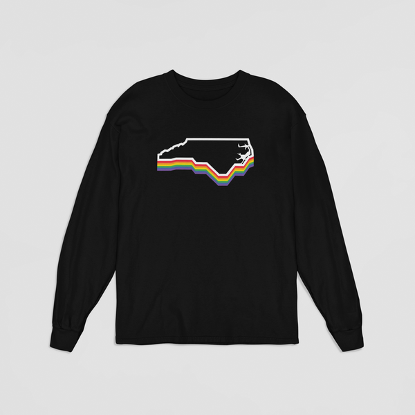 NC Retro Pride Black Long Sleeve - Snappy Days Shop