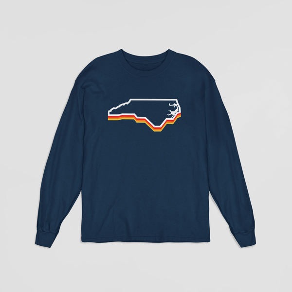 NC Retro Navy Long Sleeve - Snappy Days Shop